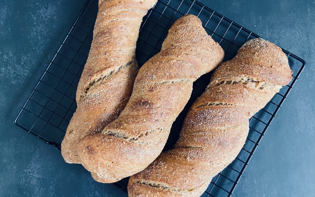 Dark twisted bread (for beginners, using sourdough discard)