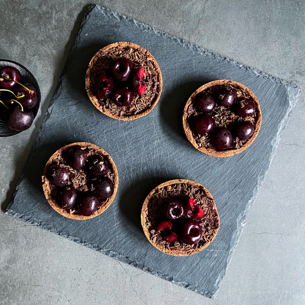 Schoko-Kirsch-Tarte (vegan) - Marta Ullmann