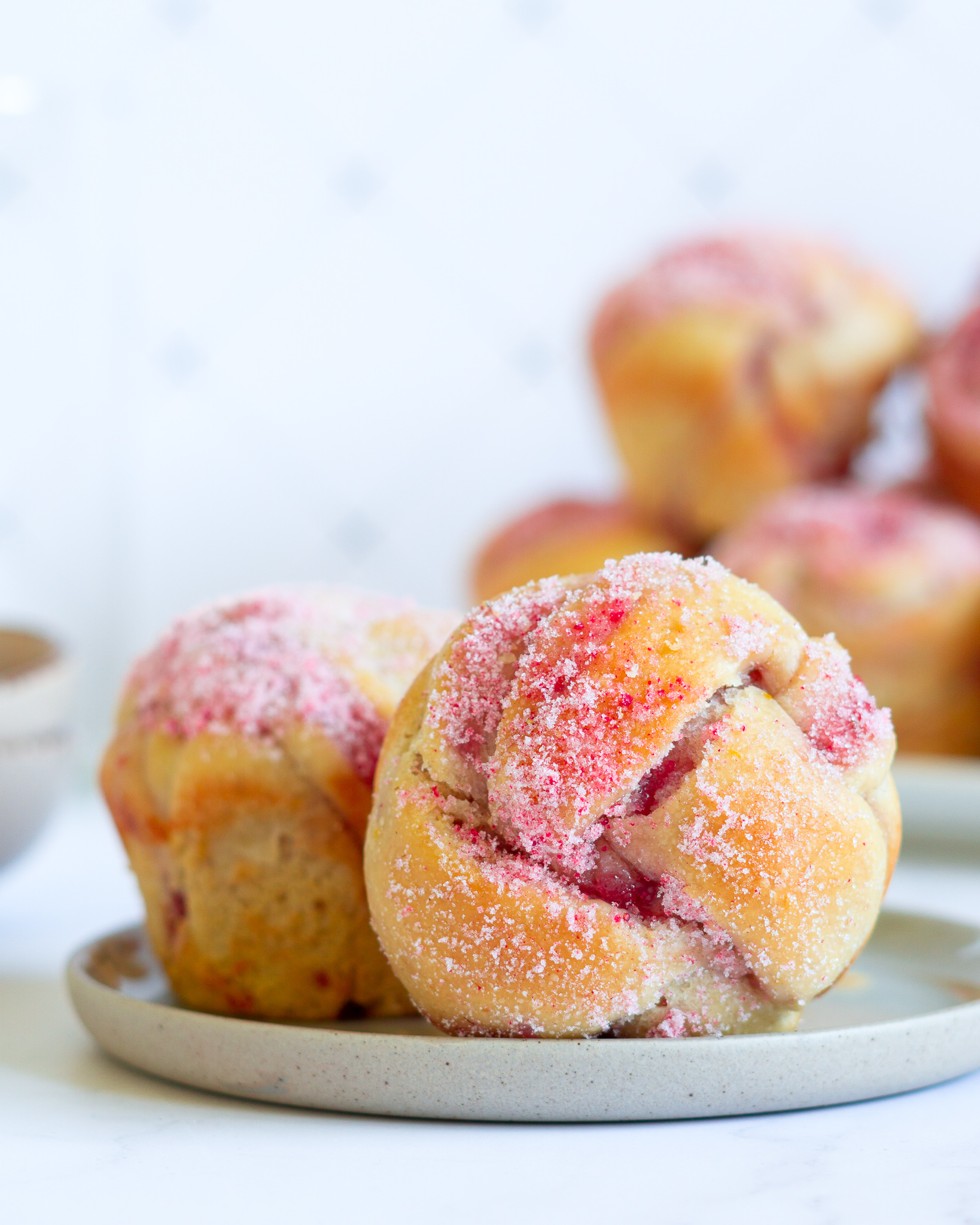 Erdbeer-Babka-Muffins (mit Dinkel, vegan möglich)