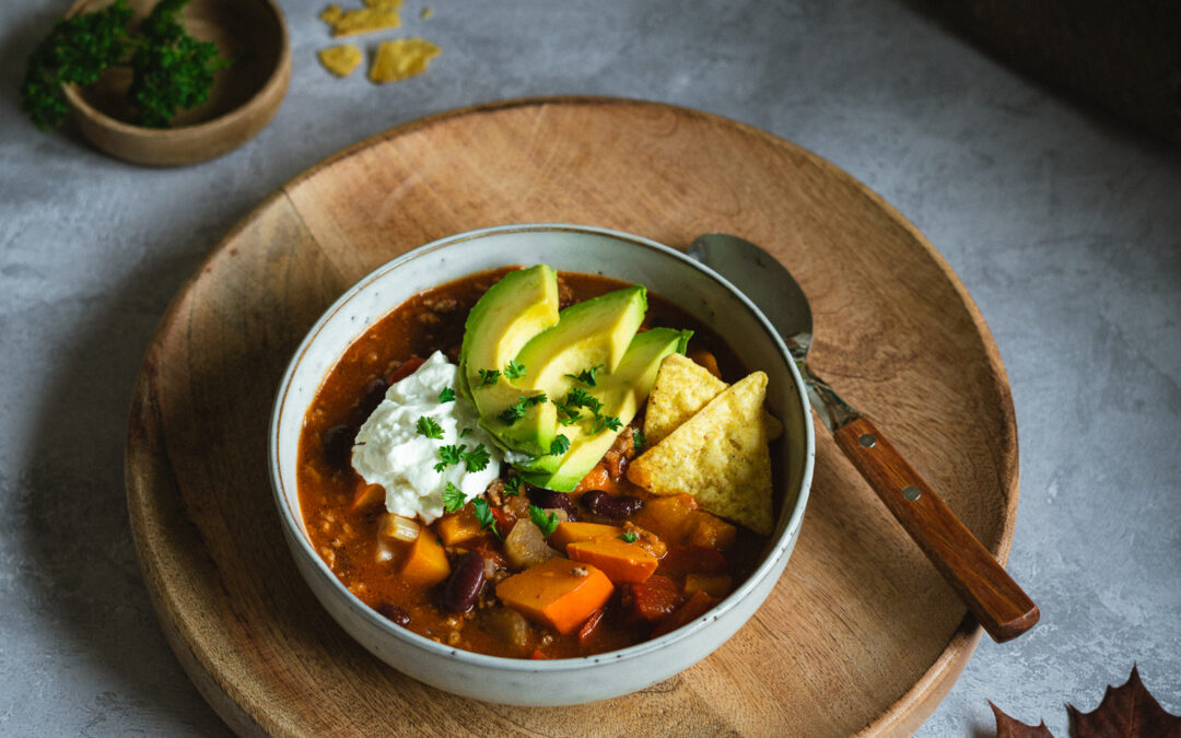 Kürbis-Hackfleisch-Eintopf – proteinreiches Meal-Prep-Rezept